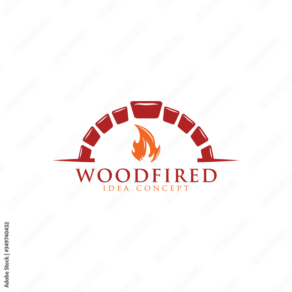 Creative Firewood Oven and Woodfired Concept Logo Design Template Creative Firewood Oven and Woodfired Concept Logo Design Template