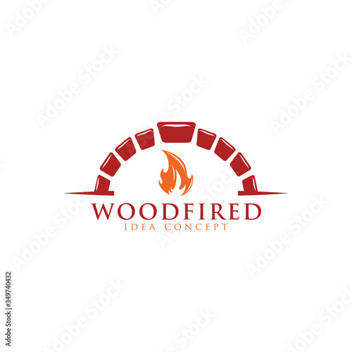 Creative Firewood Oven and Woodfired Concept Logo Design Template