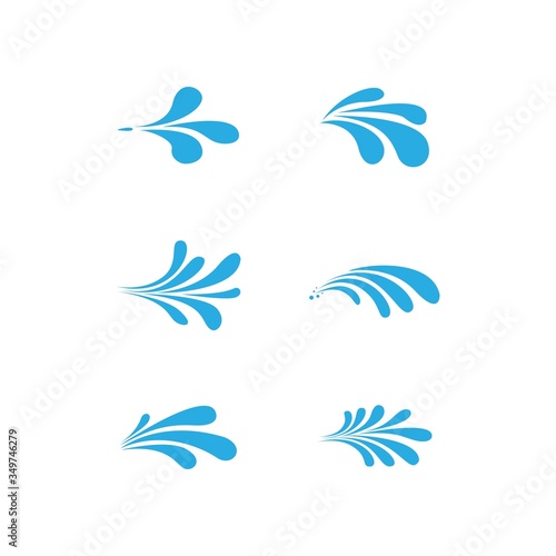 Water splash icon vector design template