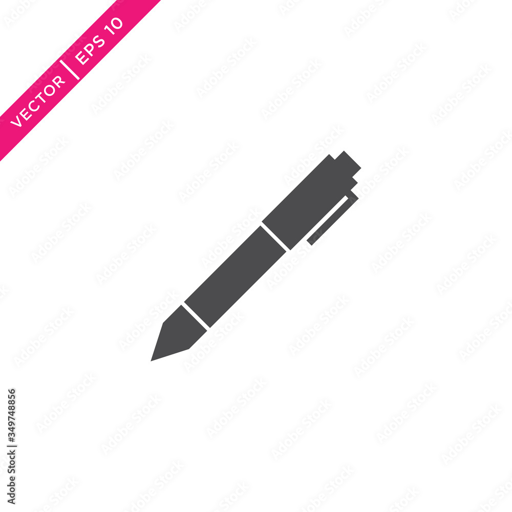 Pen Icon, Vector in Glyph Style Pen Icon, Vector in Glyph Style