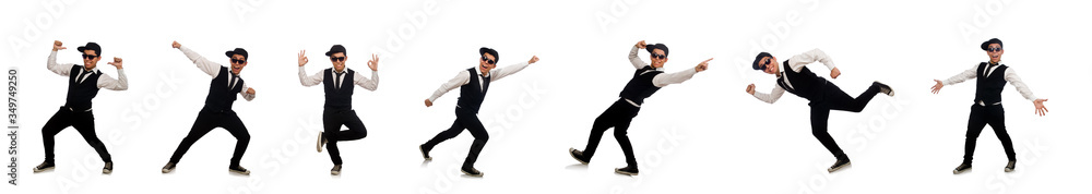 Funny young man isolated on white Funny young man isolated on white