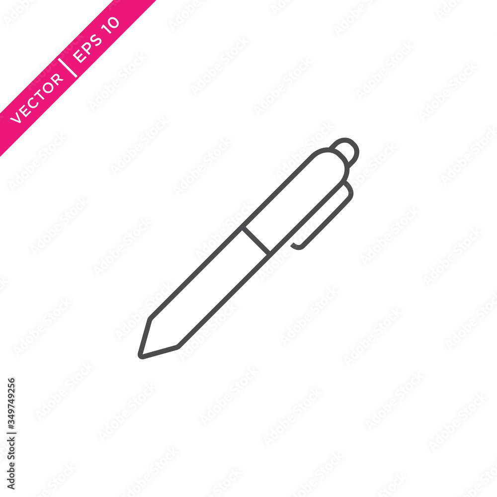 Pen Icon, Vector in Glyph Style Pen Icon, Vector in Glyph Style