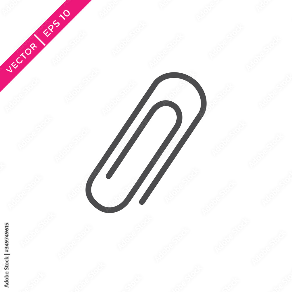 Paperclip Icon, Vector for Web