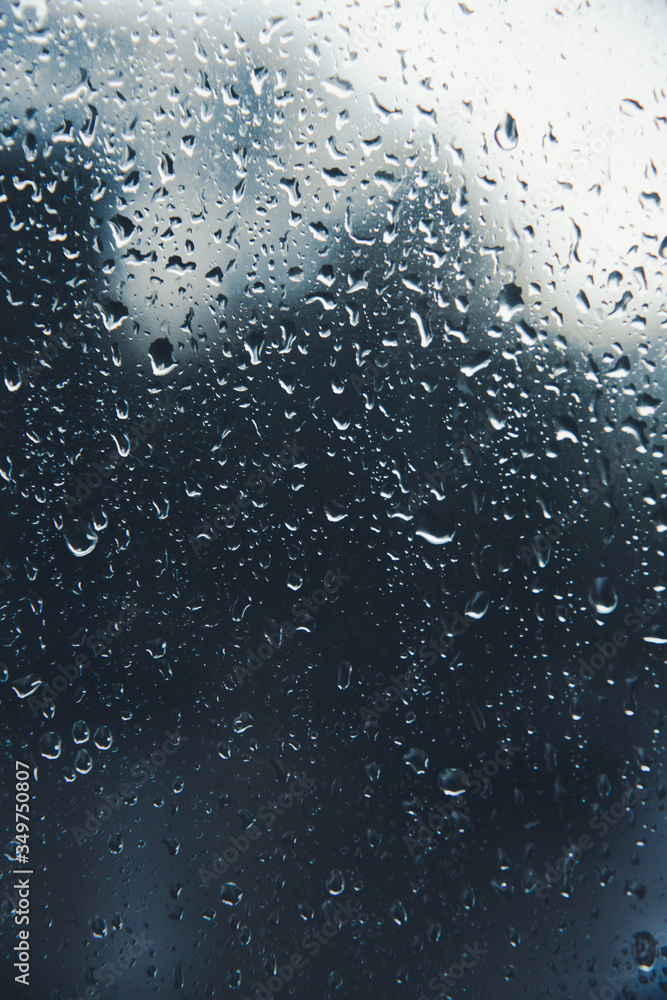 Raindrops on window glass, Condensation on the window