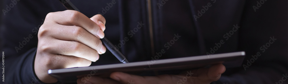 people using computer working for background. people using computer working for background.