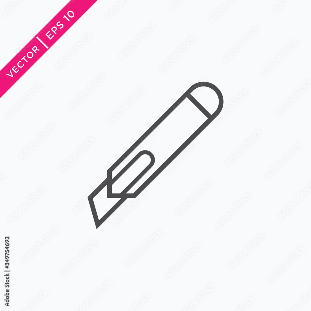 Cutter Icon, Vector in Glyph Style Cutter Icon, Vector in Glyph Style