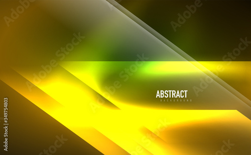 Dynamic neon shiny abstract background. Trendy abstract layout template for business or technology presentation, internet poster or web brochure cover, wallpaper