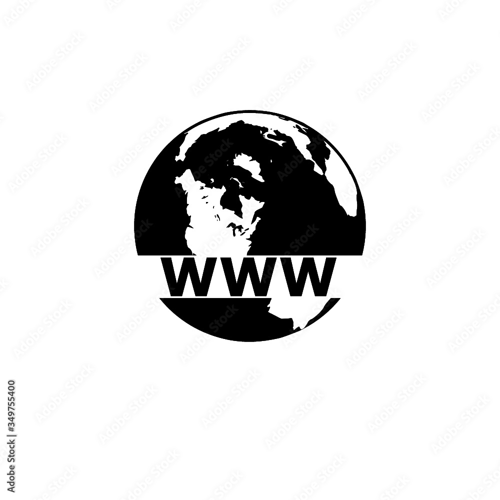 Go to web icon isolated on white background. WWW icon Go to web icon isolated on white background. WWW icon