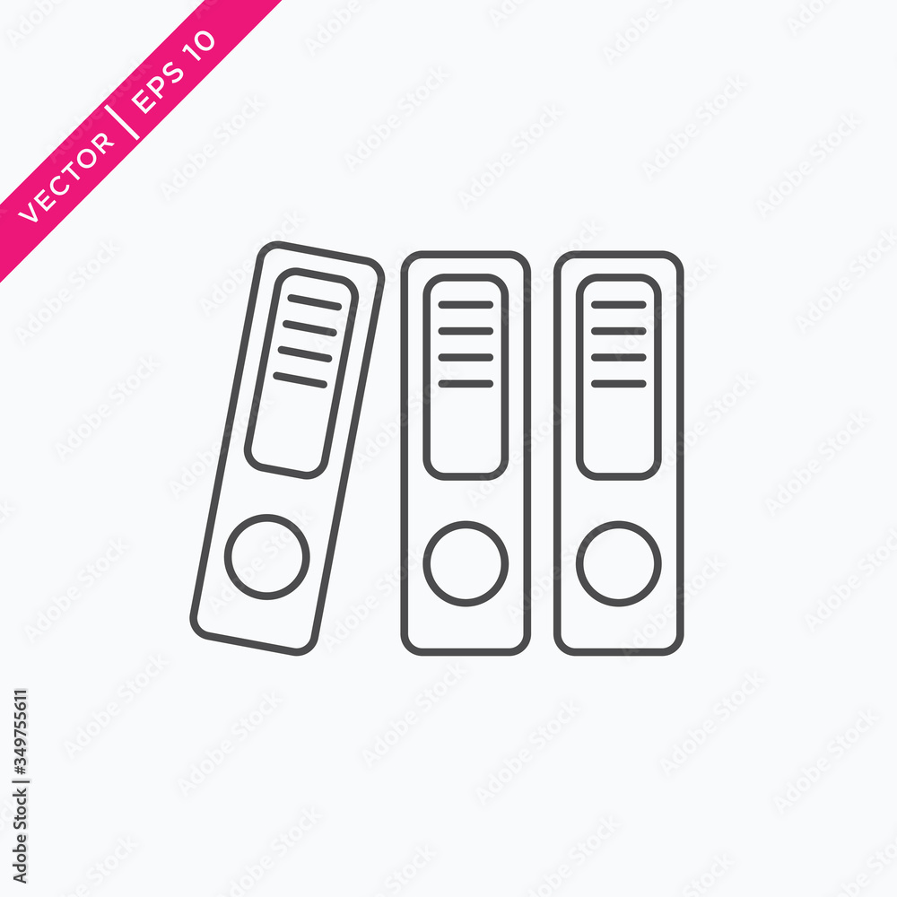 Binder Icon, Vector in Glyph Style Binder Icon, Vector in Glyph Style
