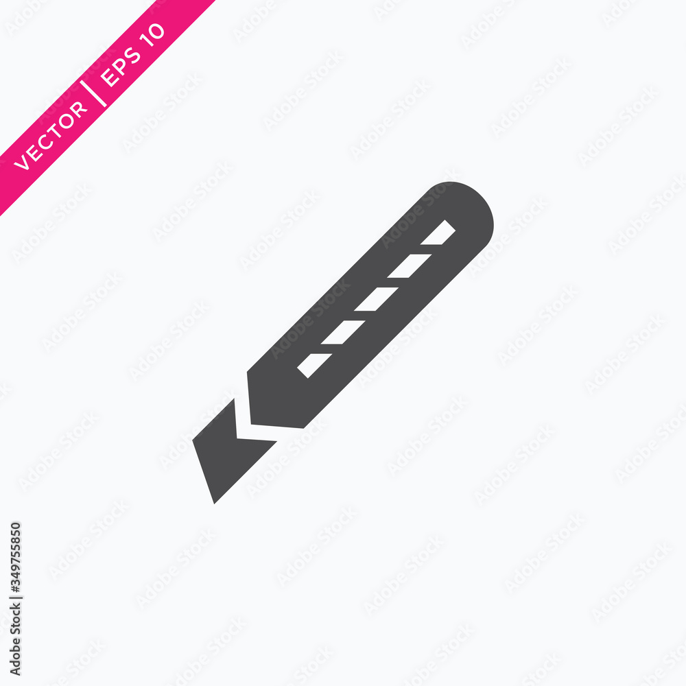 Cutter Icon, Vector in Glyph Style Cutter Icon, Vector in Glyph Style