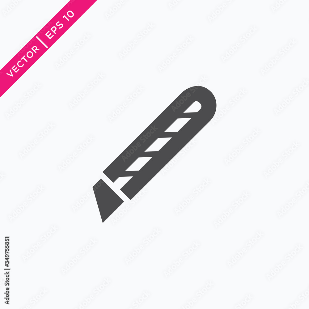 Cutter Icon, Vector in Glyph Style Cutter Icon, Vector in Glyph Style