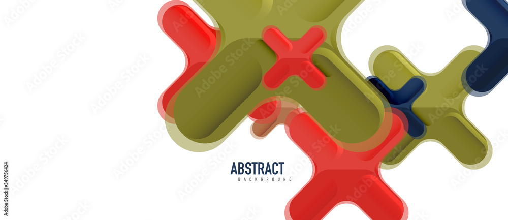Glossy multicolored plastic style cross composition, x shape design, techno geometric modern abstract background. Trendy abstract layout template Glossy multicolored plastic style cross composition, x shape design, techno geometric modern abstract background. Trendy abstract layout template