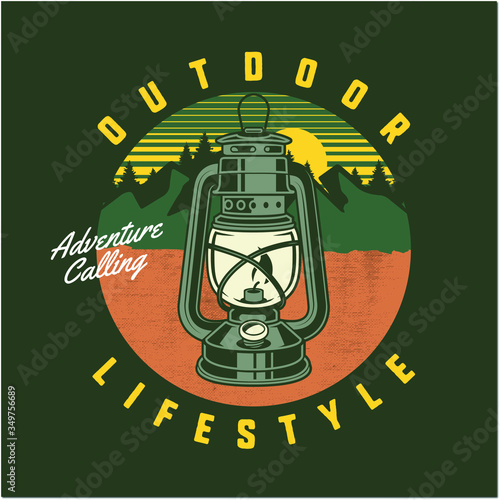 vector illustration of a camping lantern