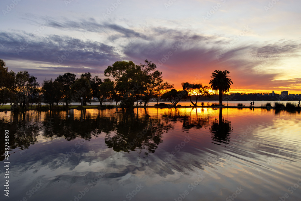 Tranquility at sunset, at Swan River