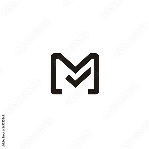 letter MV M logo design vector image , m letter  logo icon design template elements vector image , logo letter mv 