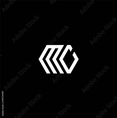 Initial M C letter Logo  Logo design element Vector Image , logo mc hexagon 