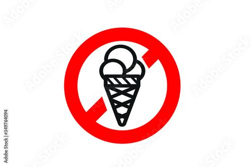do not allow ice cream icon