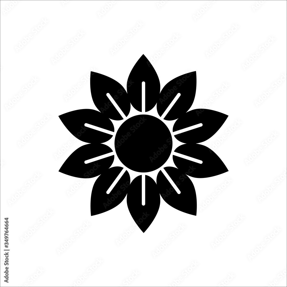 Flower Icon Vector Illustration Sign And Symbol