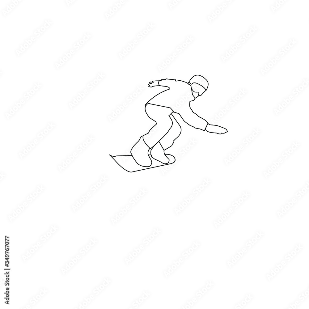 line snowboarder flat black logo icon design vector illustration isolated background line snowboarder flat black logo icon design vector illustration isolated background