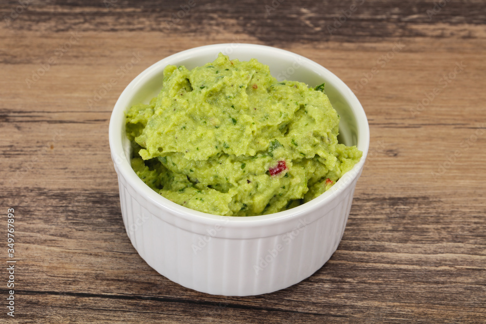 Avocado guacamole sauce with chili pepper Avocado guacamole sauce with chili pepper