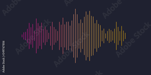 Vector illustration of music wave in the form of the equalizer