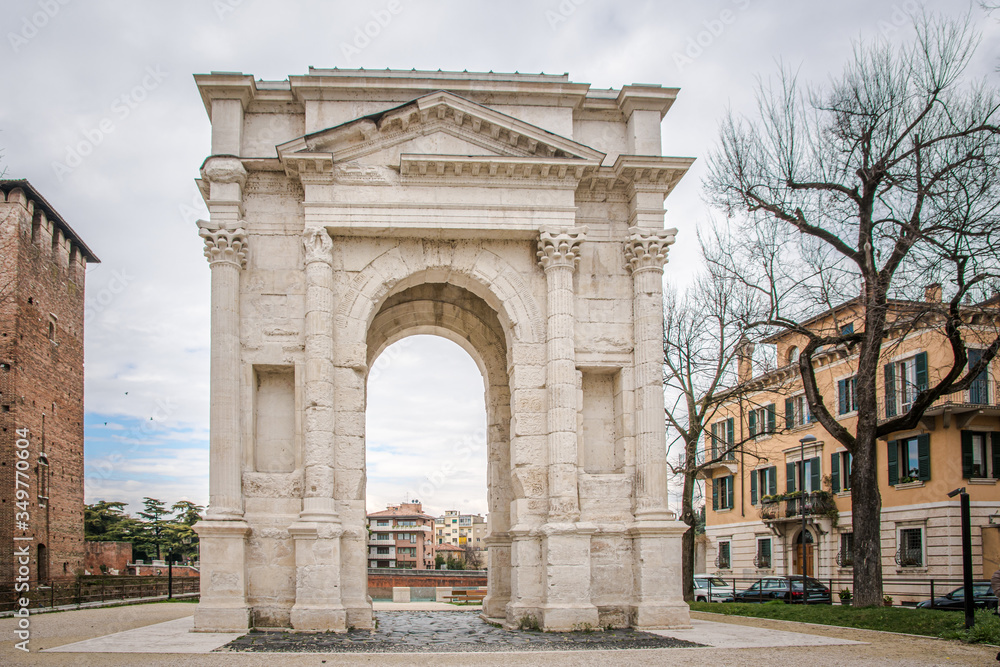 Roman archway “dei Gavi” in 