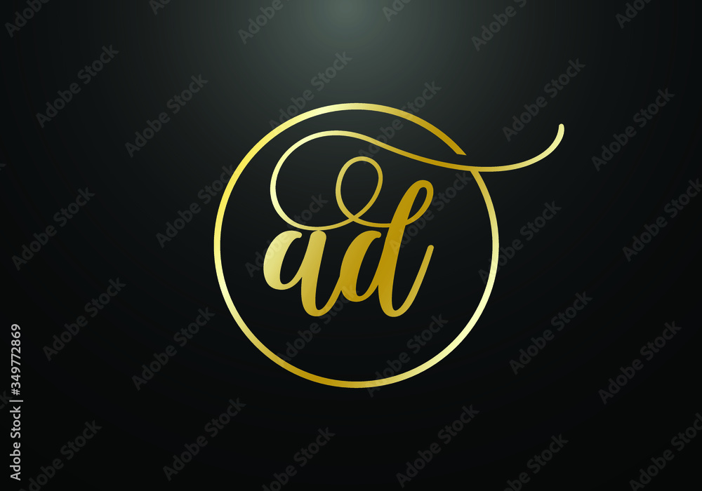 Fototapeta premium Initial Monogram Letter A D Logo Design Vector Template. Graphic Alphabet Symbol for Corporate Business Identity