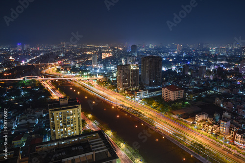 Night view of Ho Chi Minh