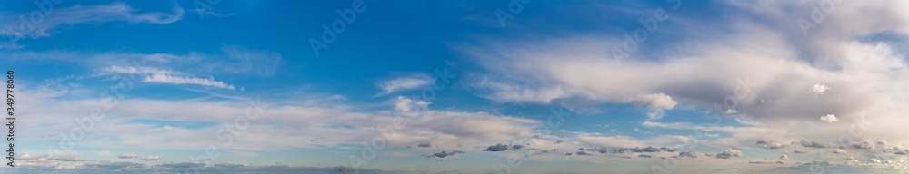 Fantastic clouds against blue sky, panorama Fantastic clouds against blue sky, panorama