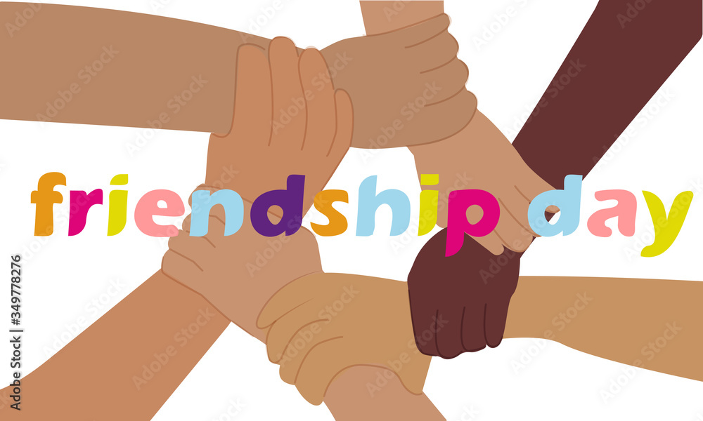 International friendship day is celebrated on July 30. Stock Vector
