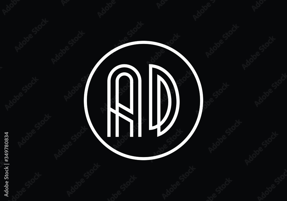 Initial Monogram Letter A D Logo Design Vector Template. Graphic Alphabet Symbol for Corporate Business Identity Initial Monogram Letter A D Logo Design Vector Template. Graphic Alphabet Symbol for Corporate Business Identity