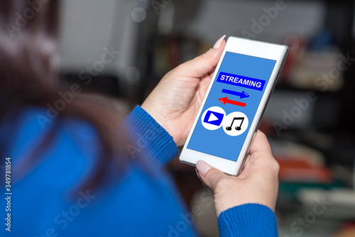Streaming concept on a smartphone