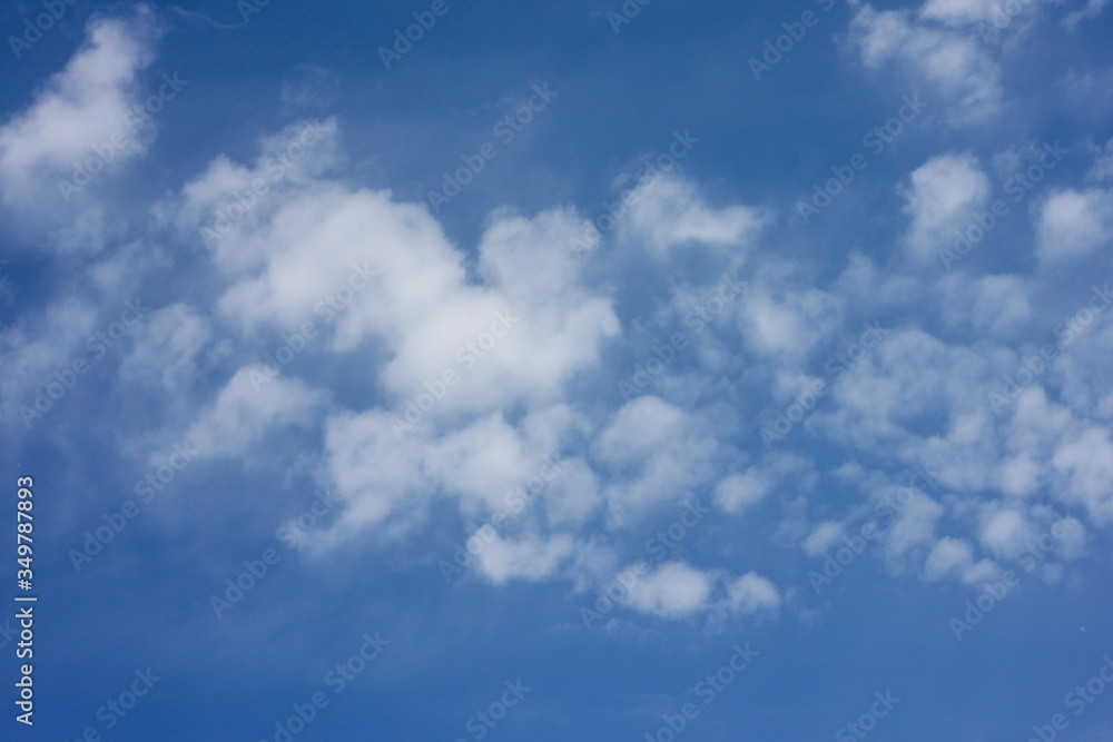 Blue sky with clouds. Spring sky Blue sky with clouds. Spring sky