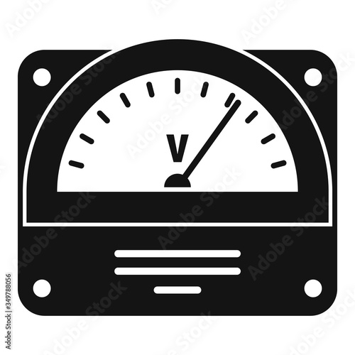 Voltmeter icon. Simple illustration of voltmeter vector icon for web design isolated on white background