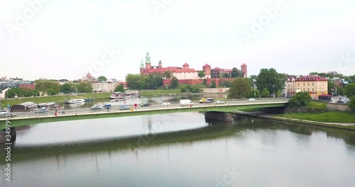 Wallpaper Mural Bend of the Vistula River, Castle and bridge Torontodigital.ca