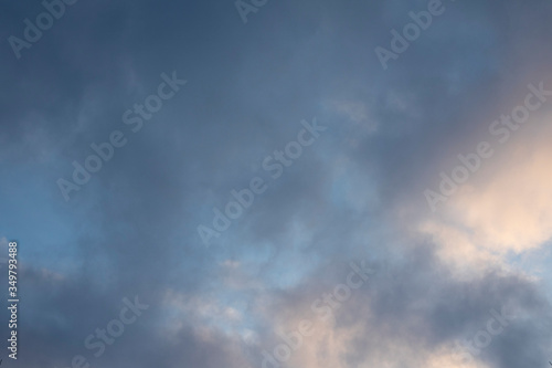 Beautiful sky with storm clouds. Background and texture for text