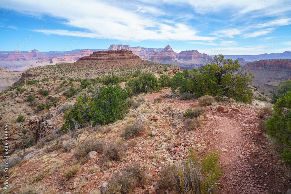 Fototapeta premium hiking the grandview trail at the south rim of grand canyon in arizona,usa