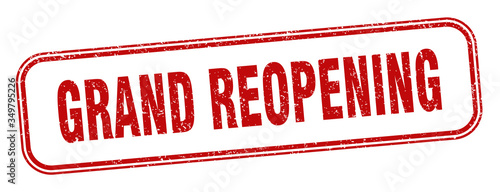 grand reopening stamp. grand reopening square grunge sign. label