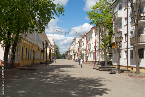 Vitebsk,Belarus- 14 May 2020: historical center SUVOROV street in Vitebsk