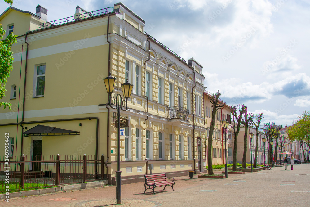 Vitebsk,Belarus- 14 May 2020: historical center SUVOROV street in Vitebsk