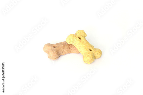 dog biscuit bone cookies isolated on a white background