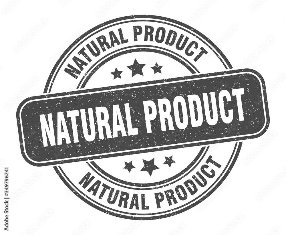 natural product stamp. natural product label. round grunge sign