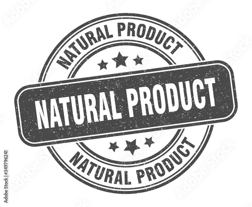 natural product stamp. natural product label. round grunge sign