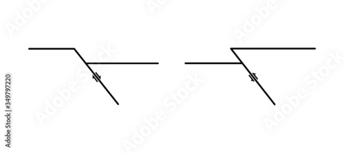 Geological structure ; Cross section view of normal and reverse fault