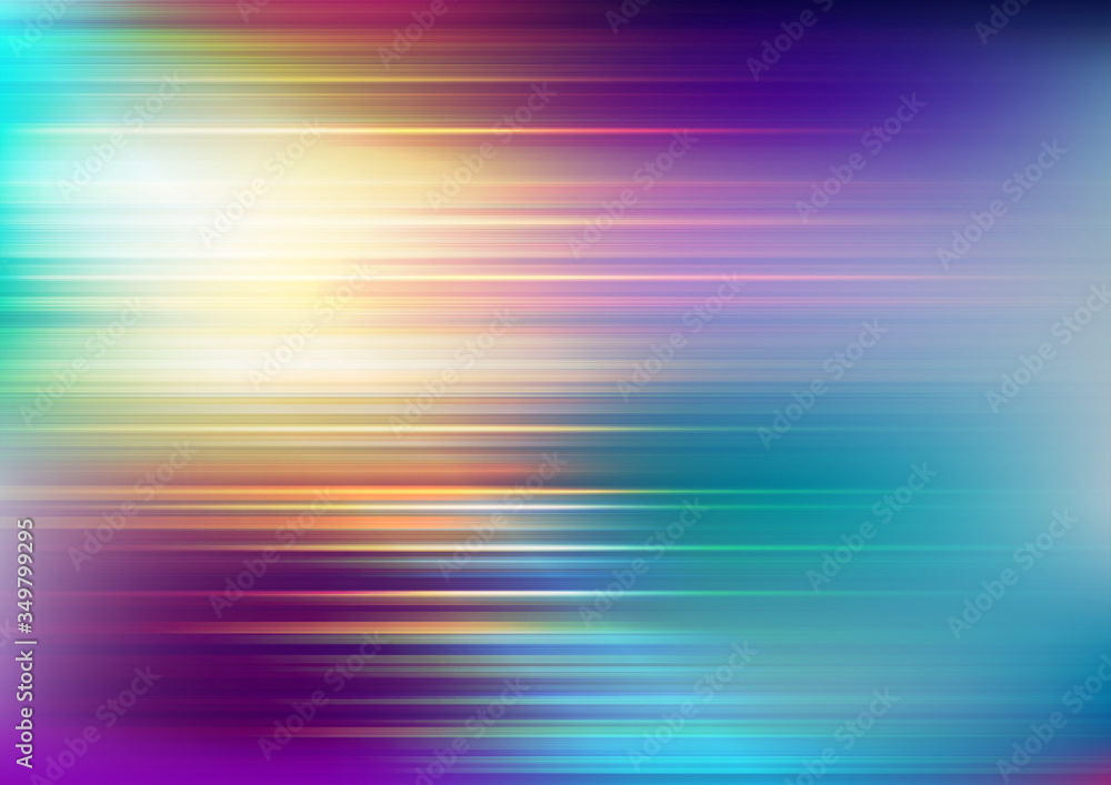 Abstract speed lines on blurred colors background