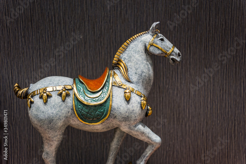 Traditional Chinese porcelain horse.