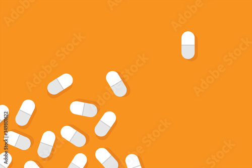 tablets on an orange background, vector illustration