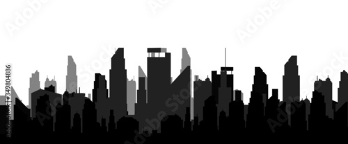 Modern Silhouette of the city.panoramic tower illustration wallpaper