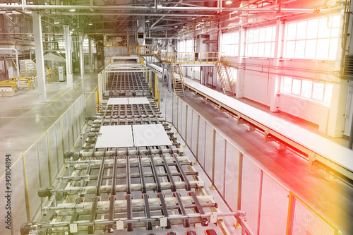 Valokuva Production line of gypsum board for construction