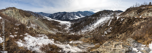 Panoramic view of Altay mountains